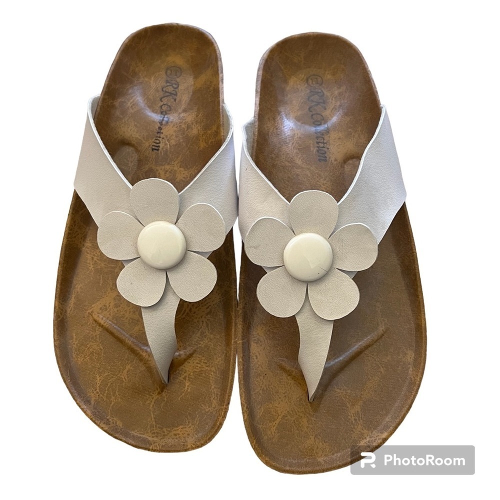 White Flower Sandals